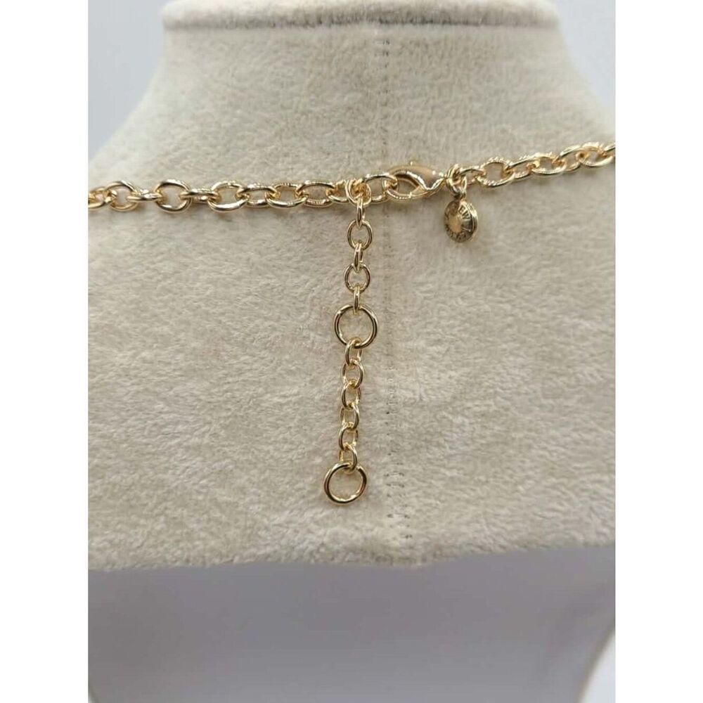 J Crew Gold Tone Clear Crystal Necklace NWOT! - Picture 8 of 12